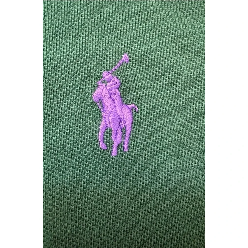 Polo Ralph Lauren Polo Shirt Big & Tall Green Purple Pony Men's Size 6XB NWT